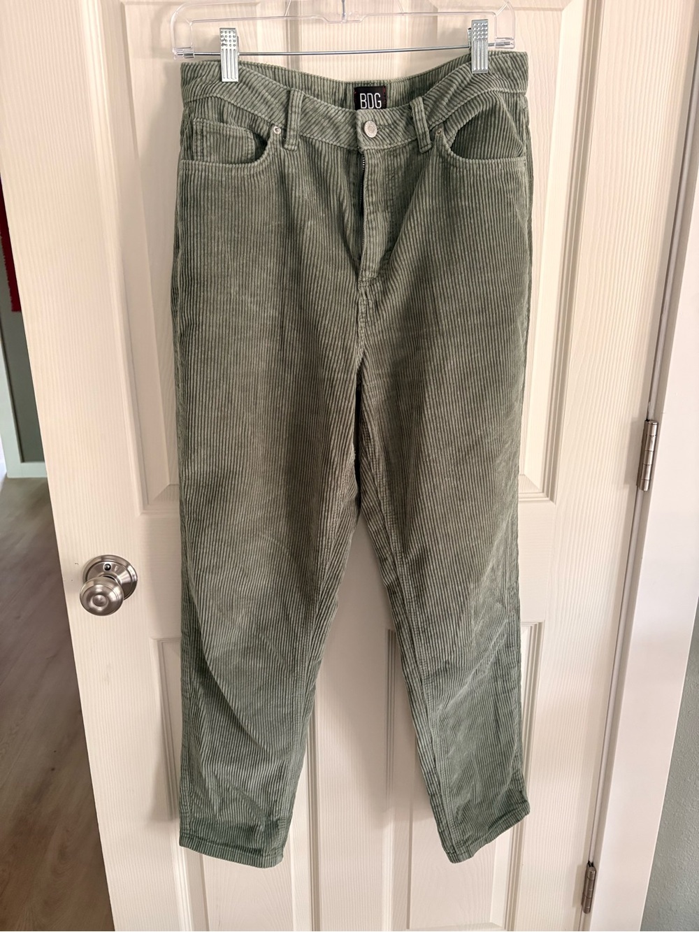BDG High-Rise Corduroy Jeans in Sage
